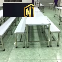 BỘ BÀN GHẾ ĂN CÔNG NGHIỆP INOX GIÁ TỐT